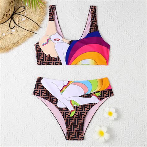 fake fendi bathing suit|fendi high waisted swimsuit.